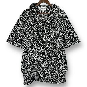 Joseph Ribkoff Sweater Coat Short Sleeve Size 6 Classic‎ Jacket Preppy Long Line